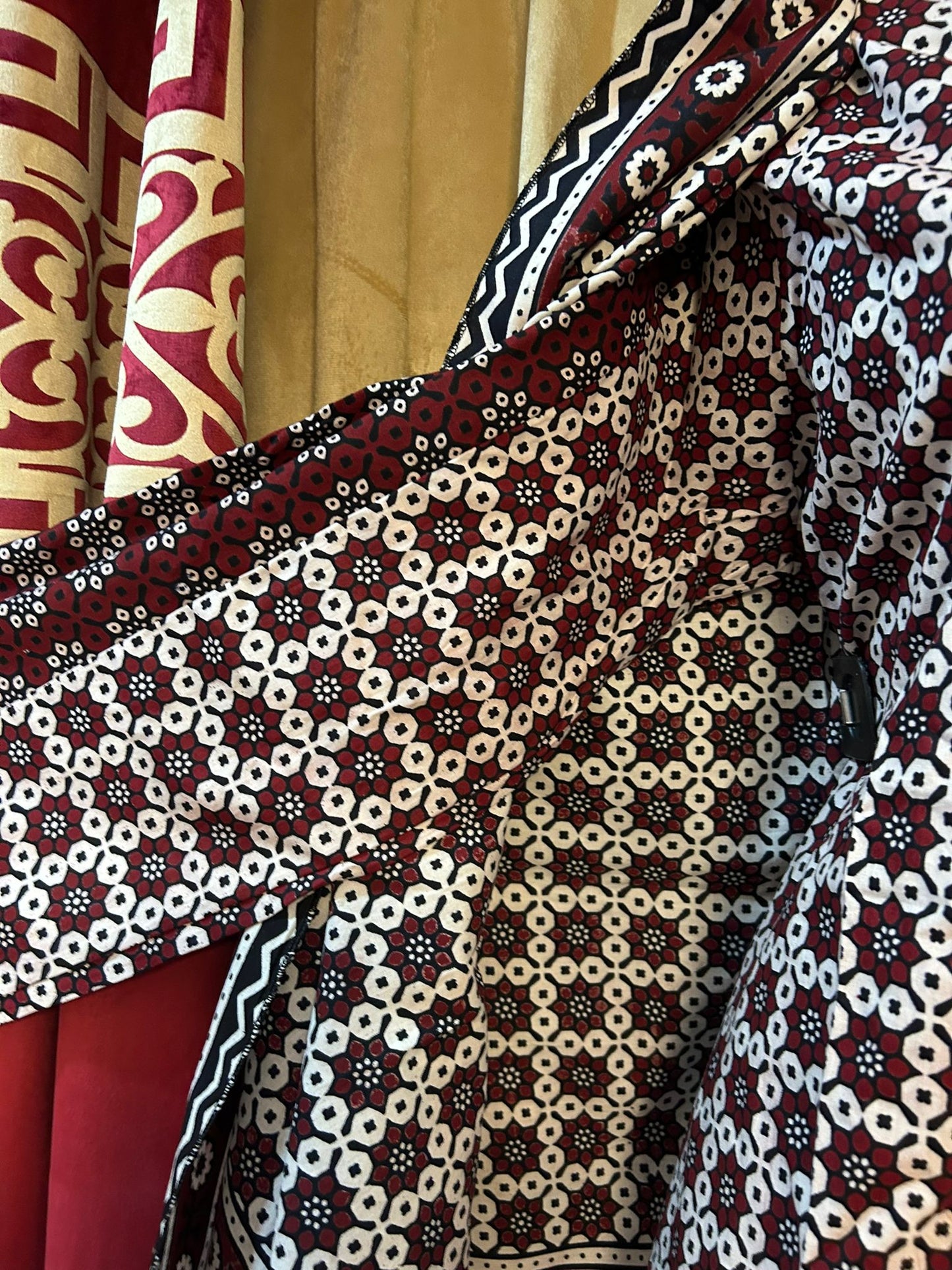 Block Print Red/Black/White Multani Cotton Shalwar Kameez