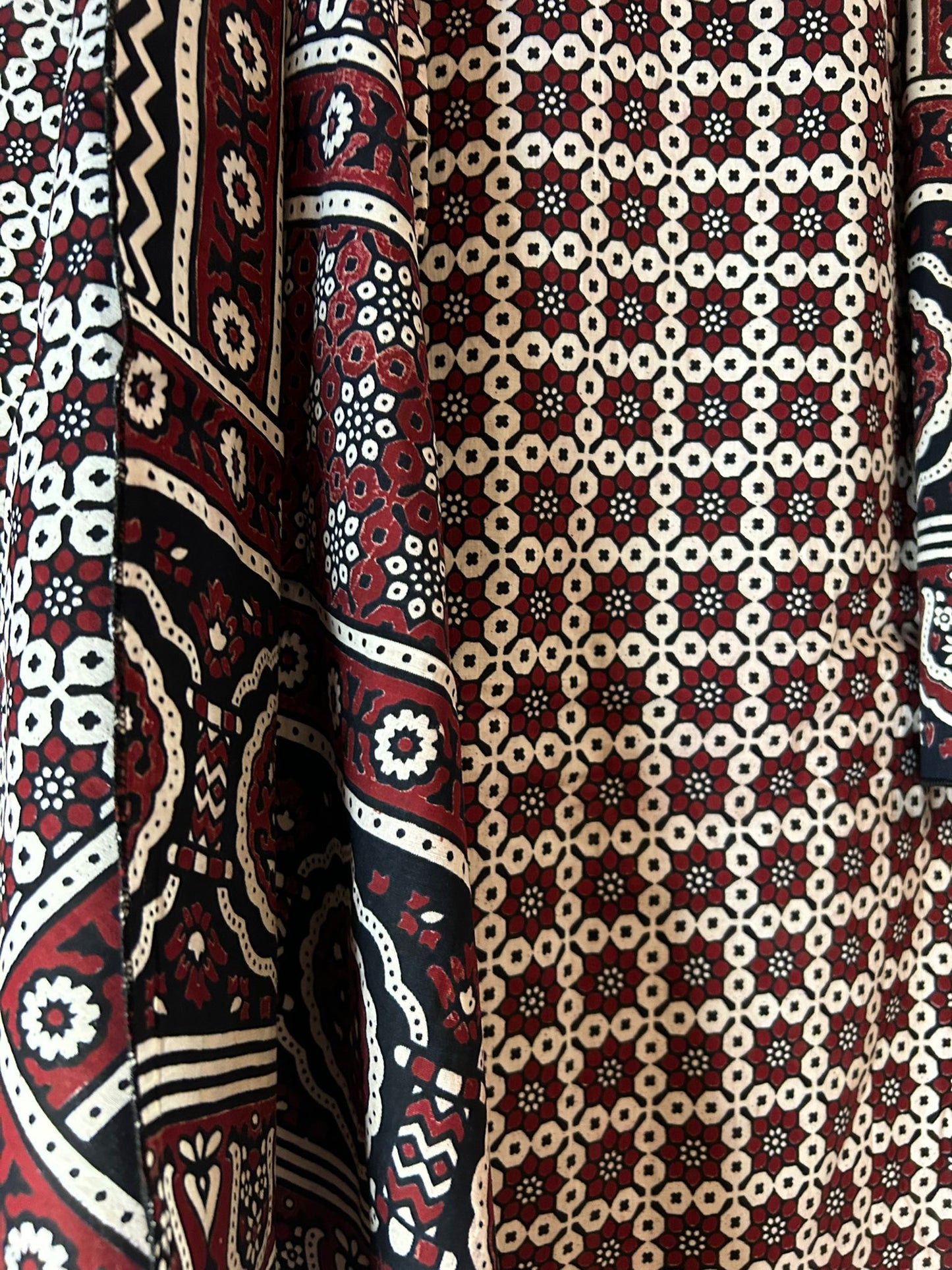 Block Print Red/Black/White Multani Cotton Shalwar Kameez