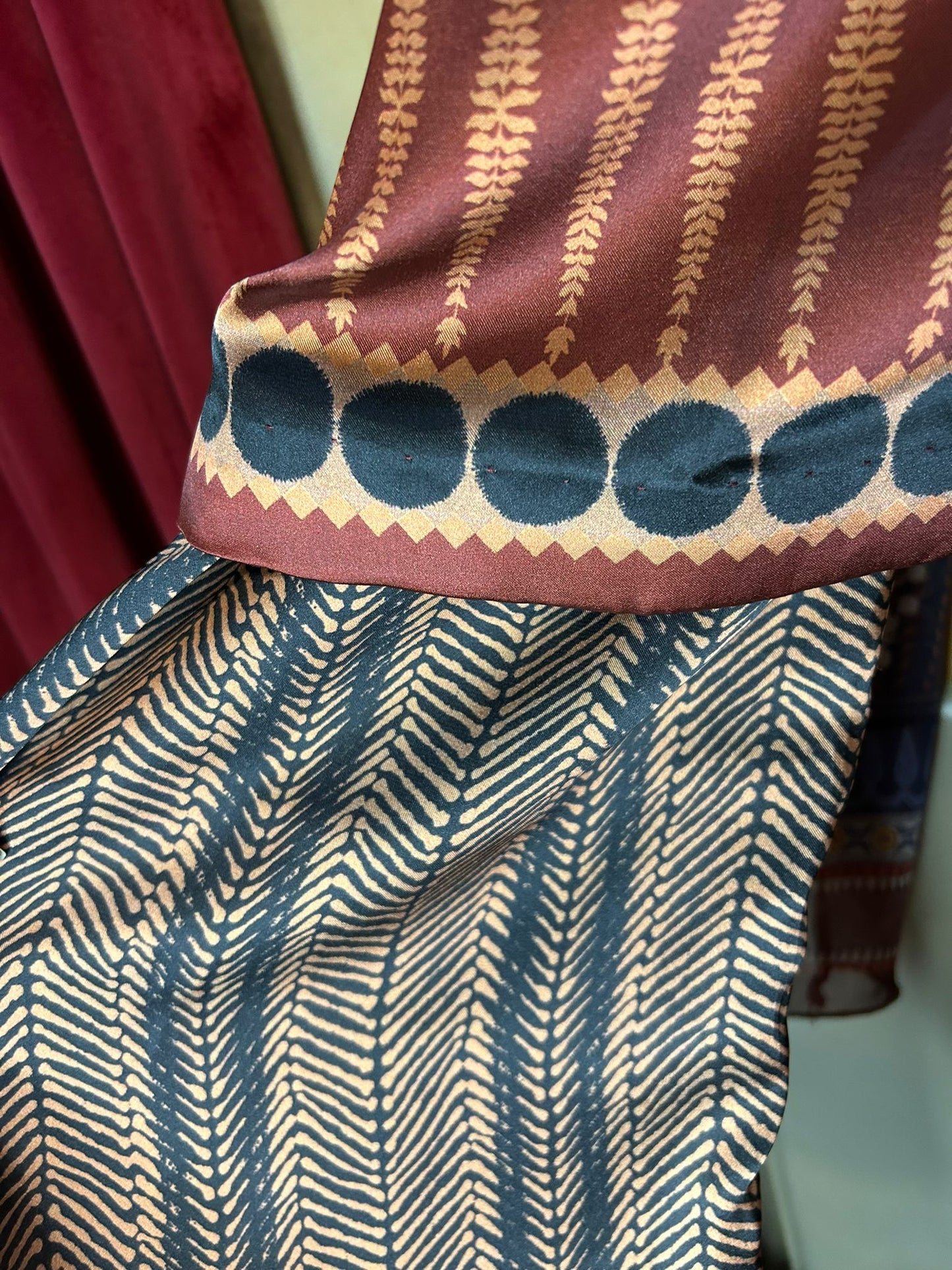 Brown Sana Safinaz Silk Shalwar Kameez