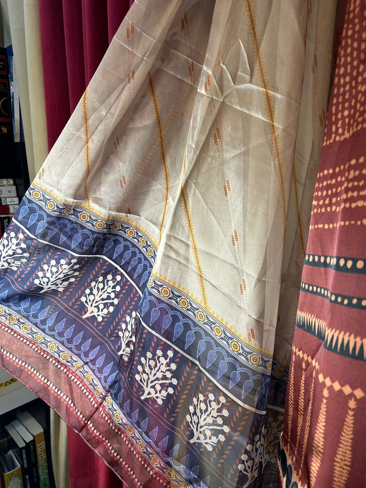 Brown Sana Safinaz Silk Shalwar Kameez