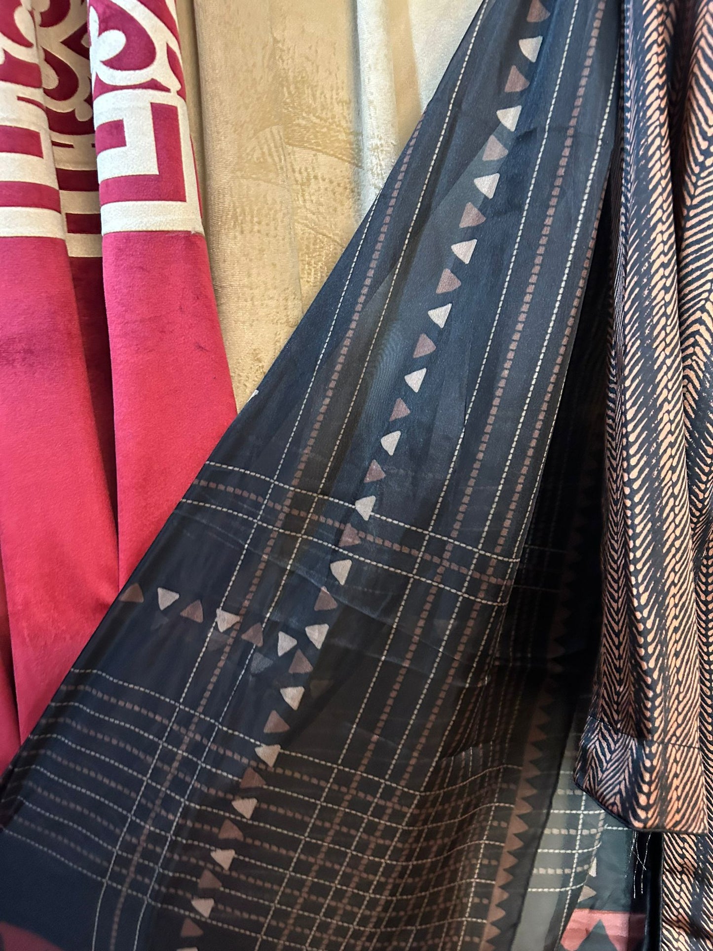 Black and Brown Silk Sana Safinaz Shalwar Kameez